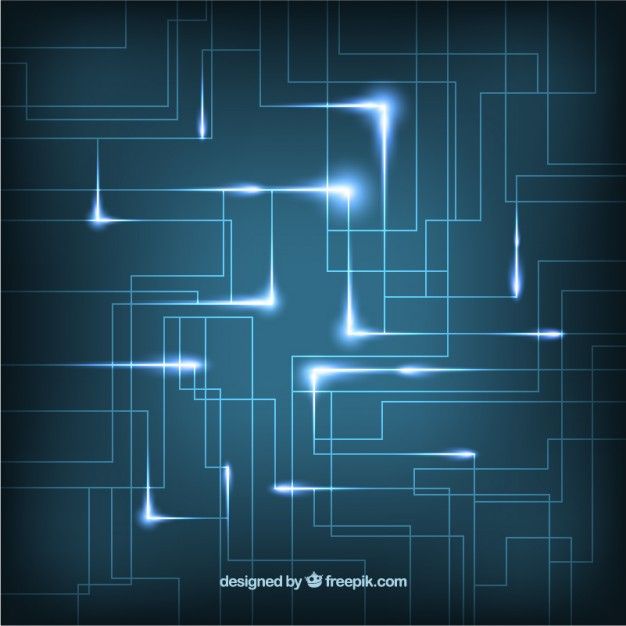 Blue circuit board background Vector Free Download