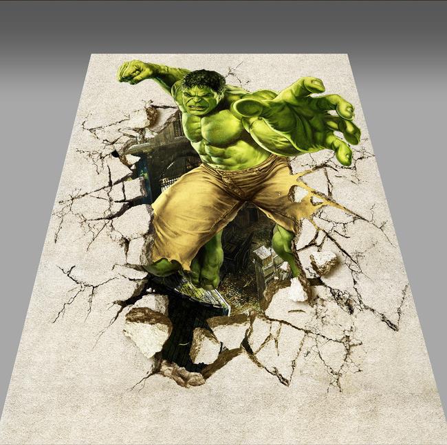 Custom photo wallpaper 3D European Hulk Poqiang floor retro sofa