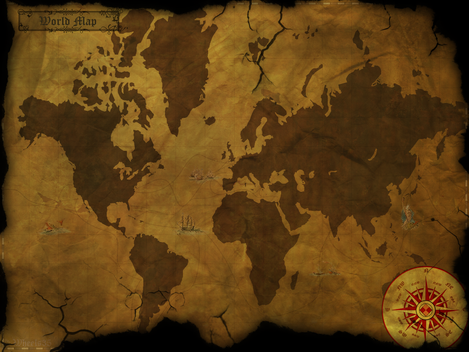 Jestingstock.com World Map Old Wallpaper