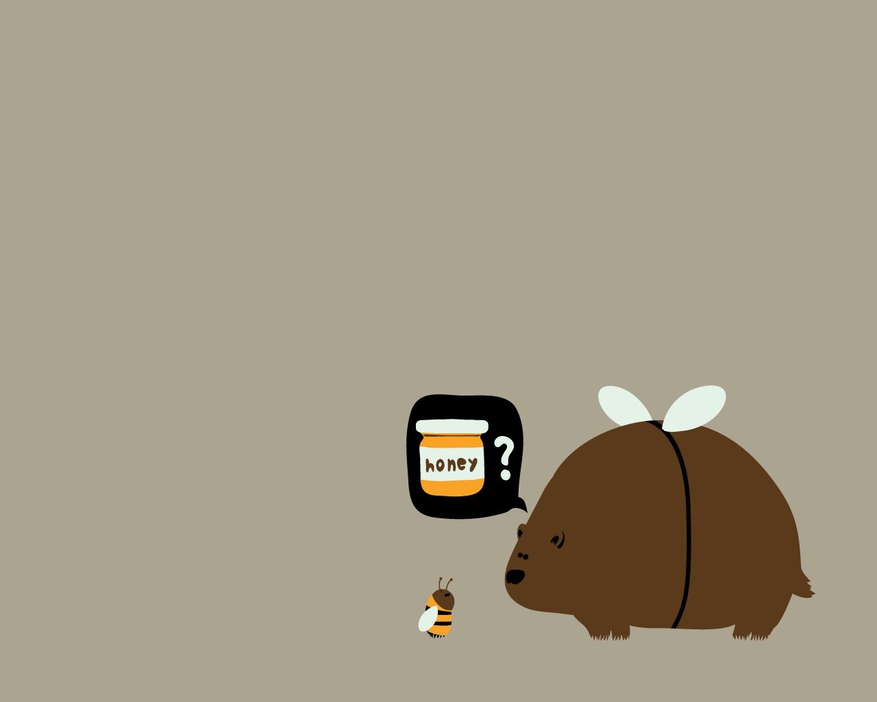 1280x1024px Funny Wallpapers Bear and Honey | #376505