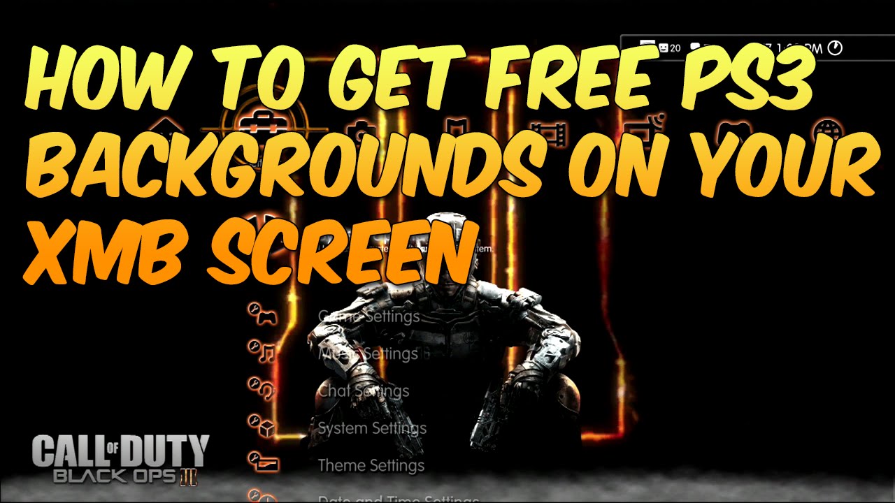 How to get a free PS3 background NO JAILBREAK - YouTube