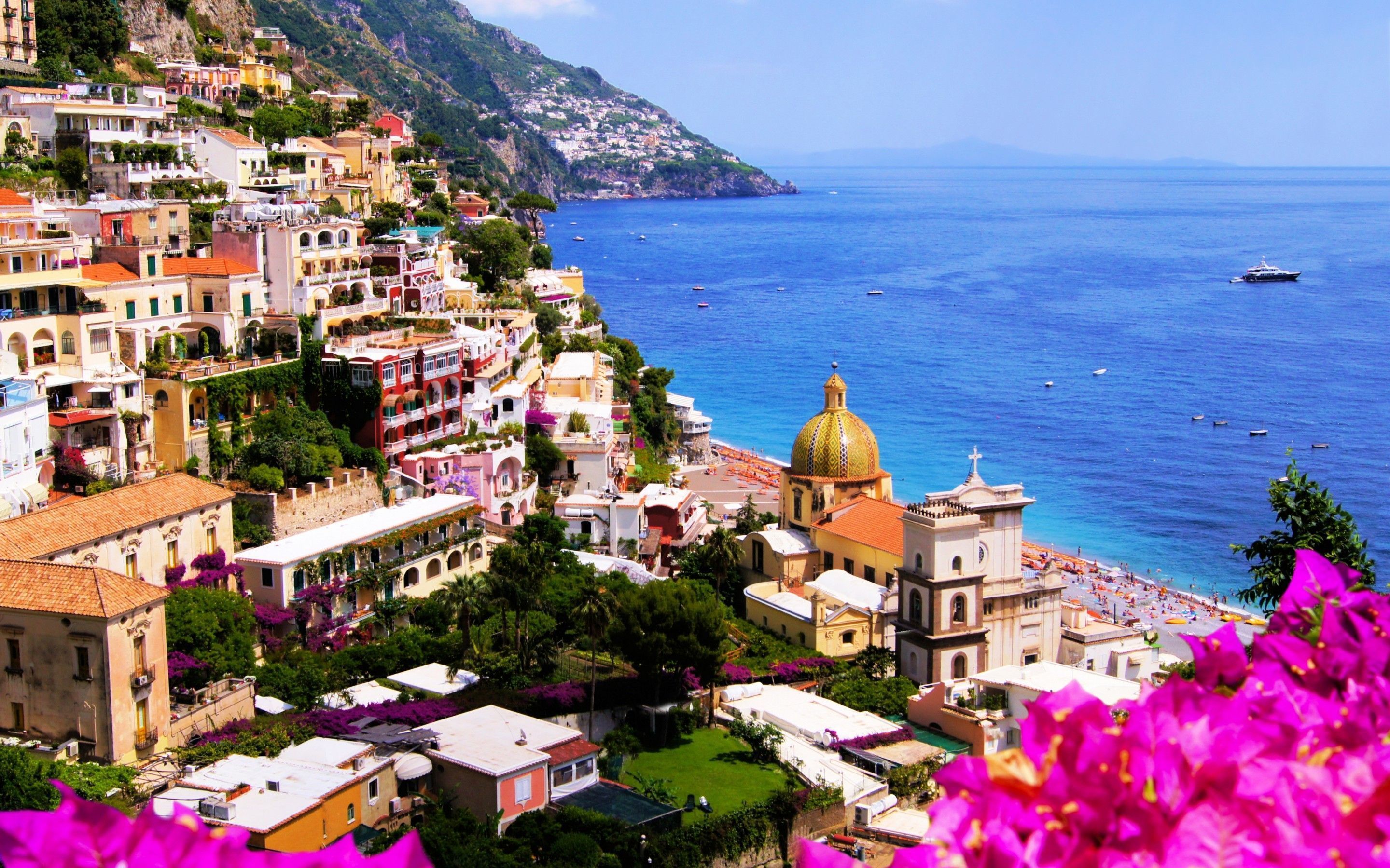 Other: Italy Amalfi Sky City Buildings Sea Architecture Wochy Free ...
