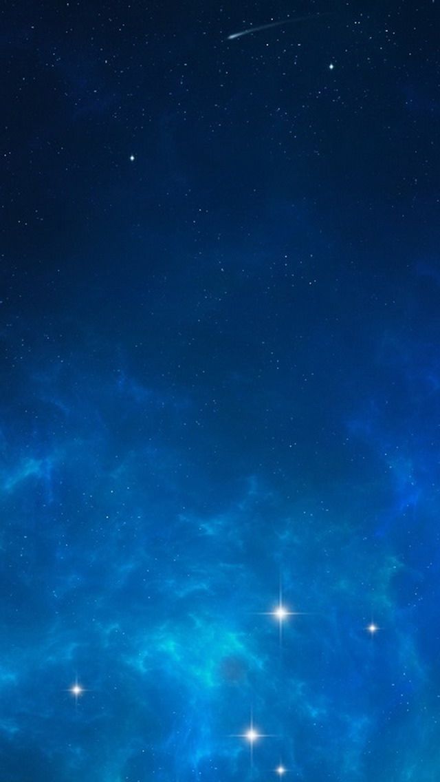 The blue night sky and stars iPhone 5 Wallpaper 640x1136