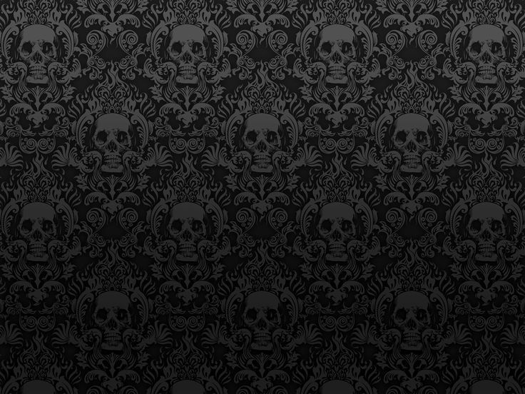Damask Wallpaper Skull Black Dark Photoshop Photography Misc