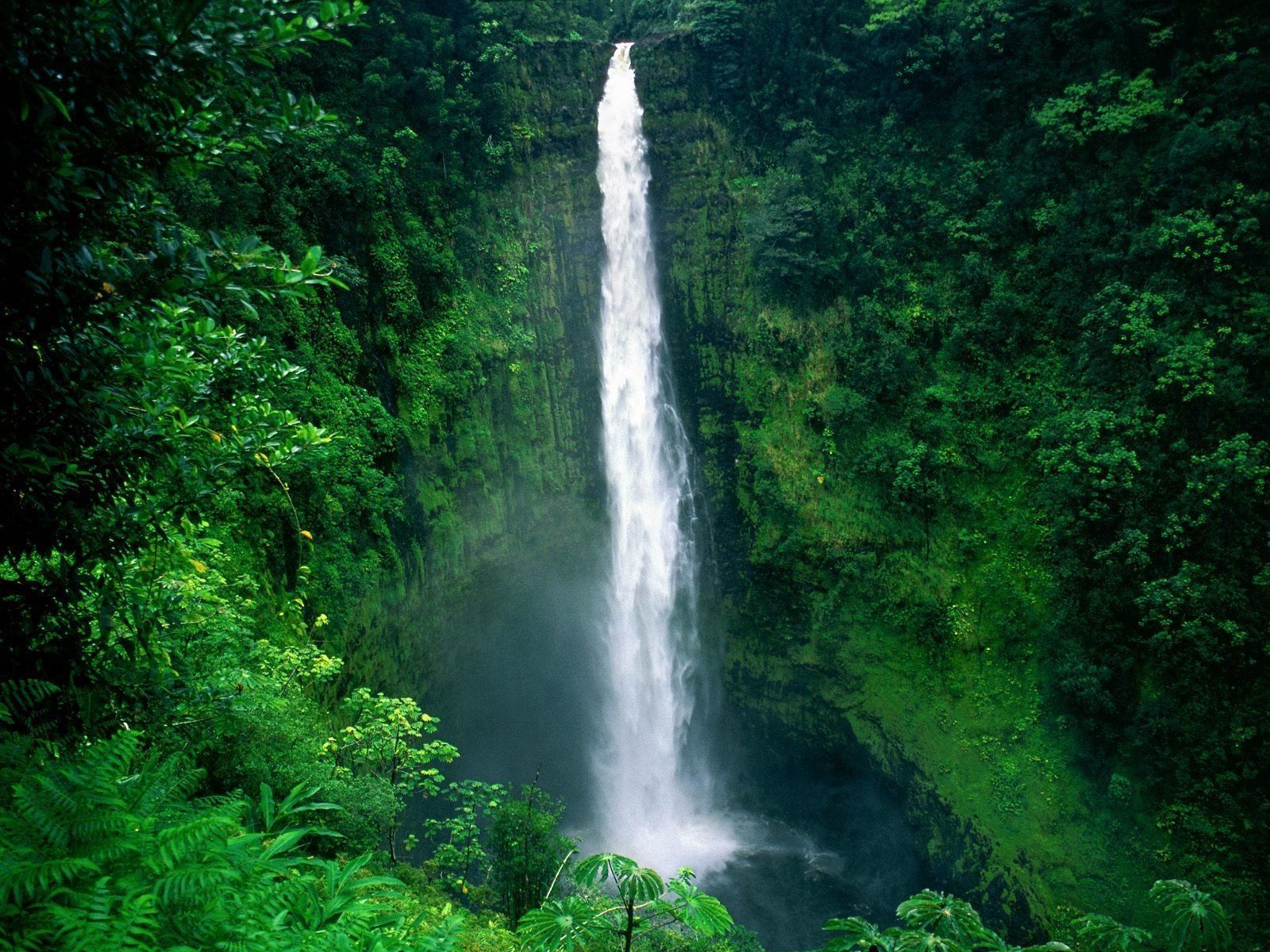 Free Hawaii island Waterfall computer desktop wallpaper