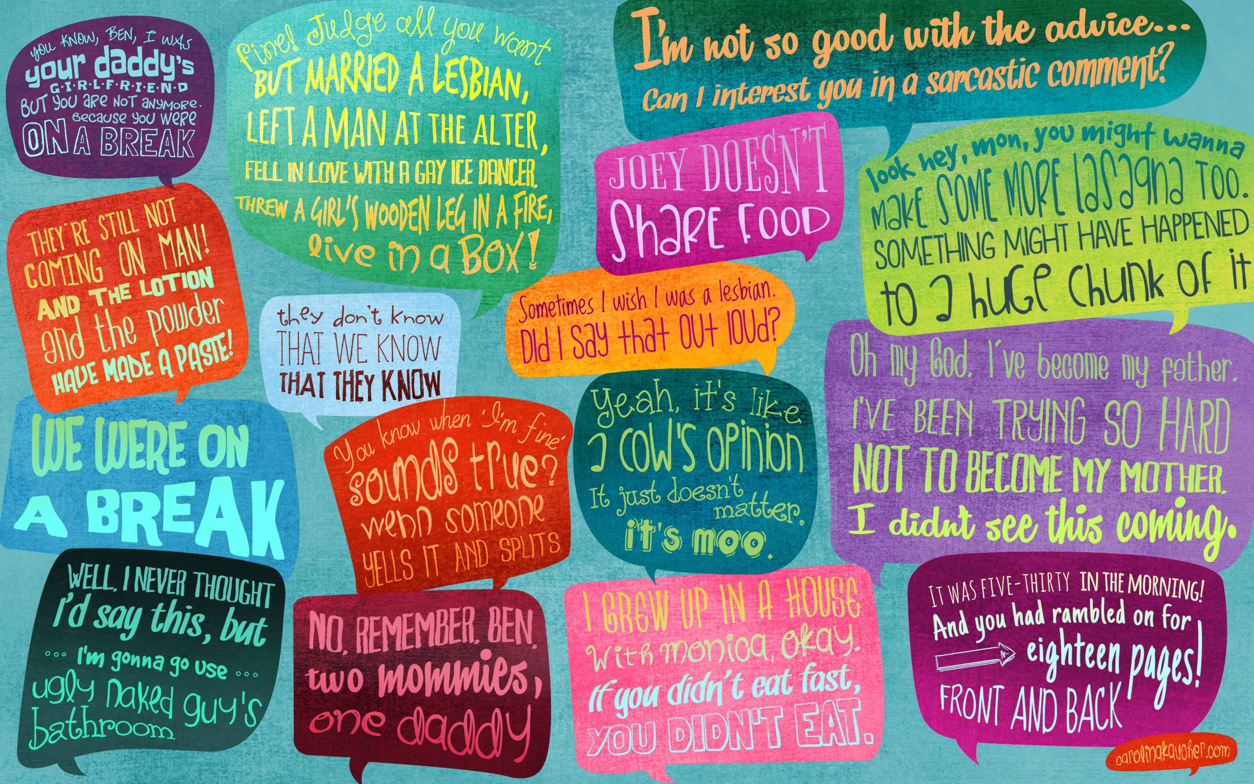 Friends TV Show Quotes Wallpaper Blog