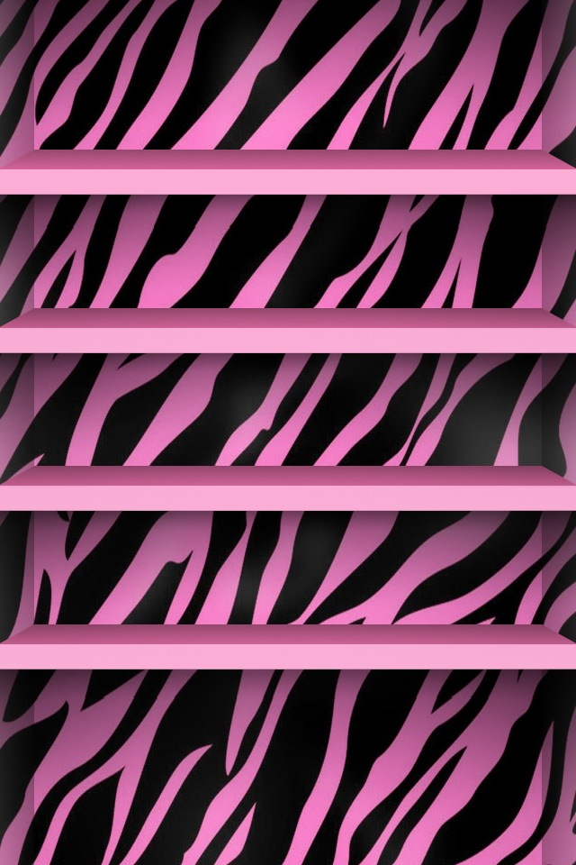 iPhone 4S wallpapers Pink zebra