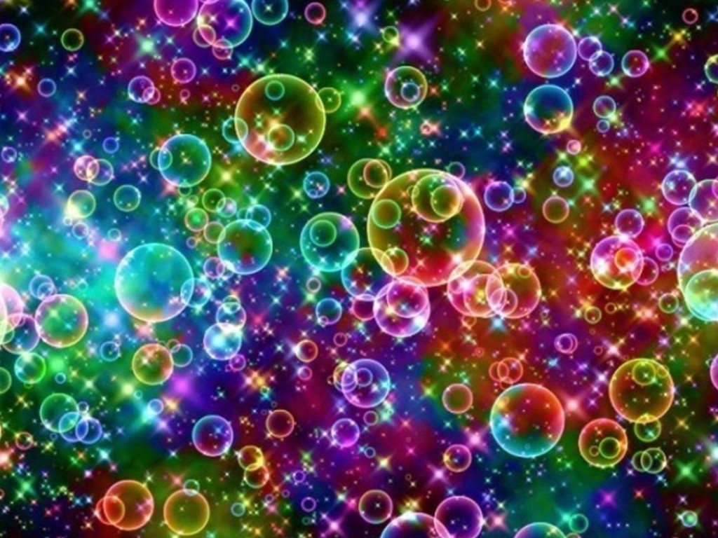 Rainbow Colored Soap Bubbles HD Wallpaper