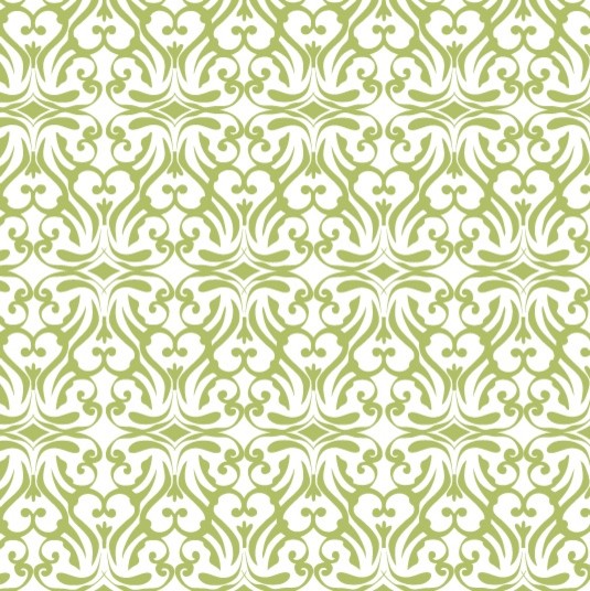 Flourish print wallpaper in celadon - Eclectic - Wallpaper - by