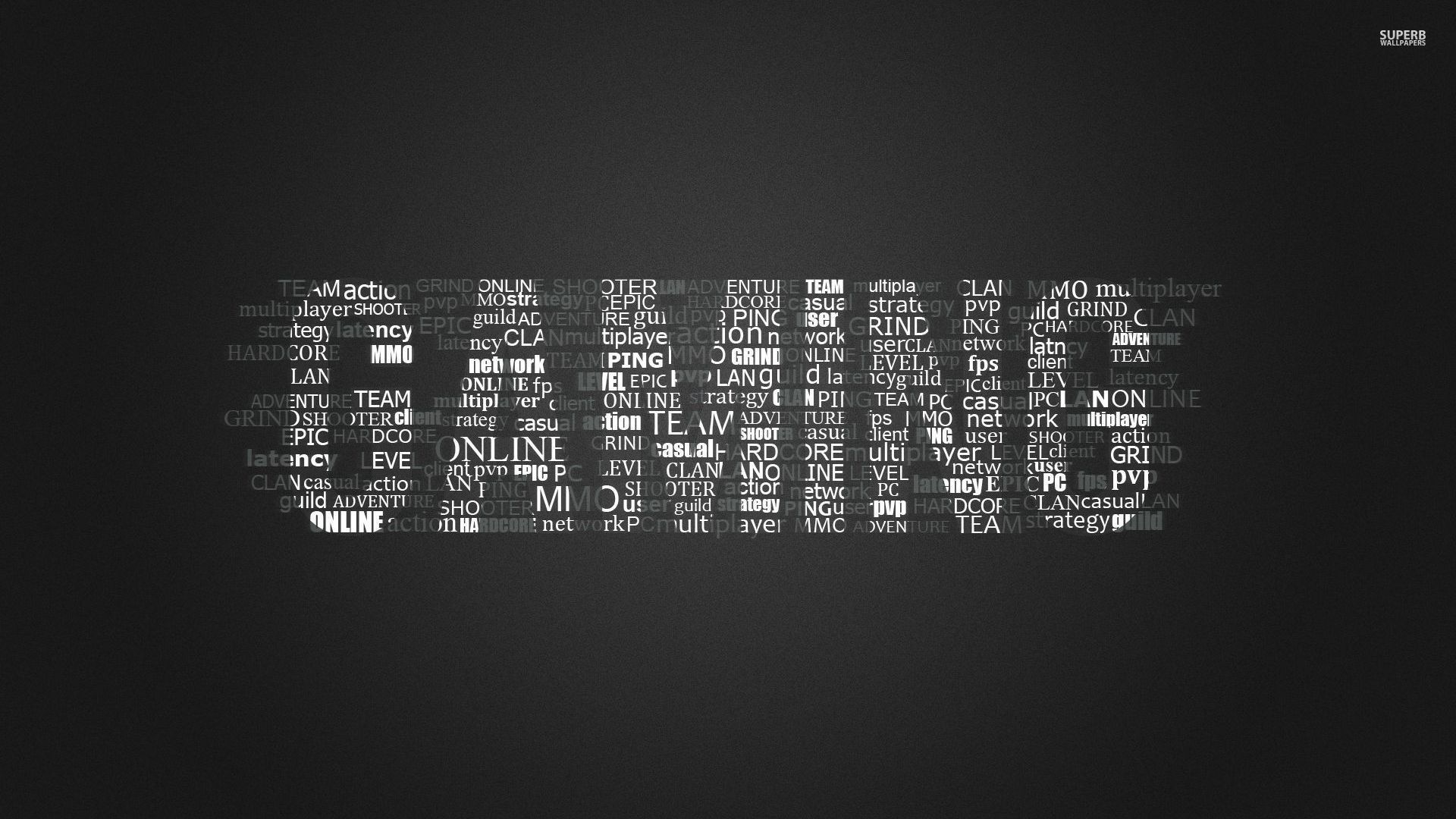 Gaming wallpaper - Typography wallpapers - #28646