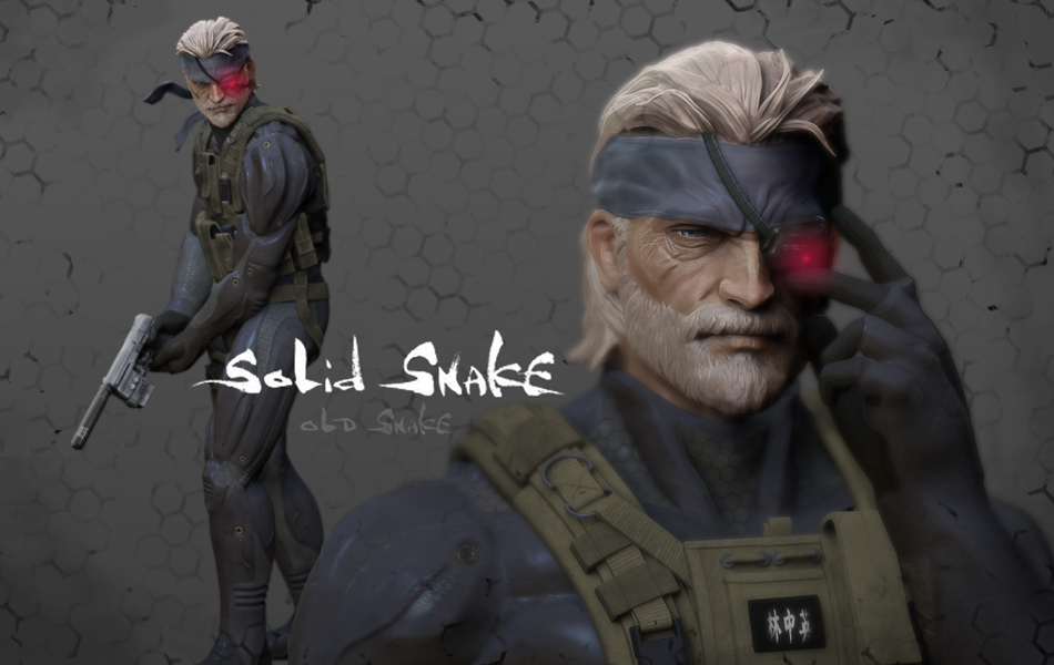 MGS Old snake wip - polycount