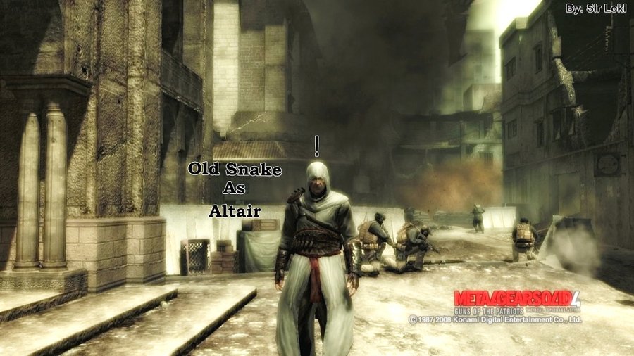 Old Snake As Altair by loki993 on DeviantArt