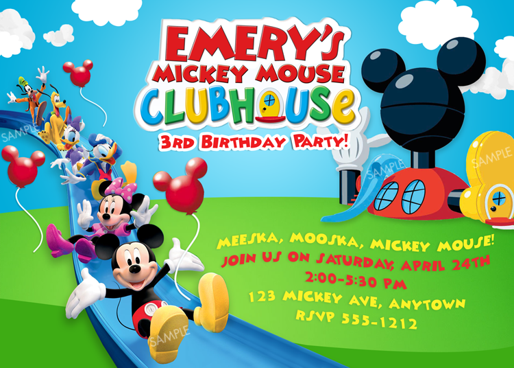 Mickey Mouse Invitations With Photo Tutorial Mickey Birthday