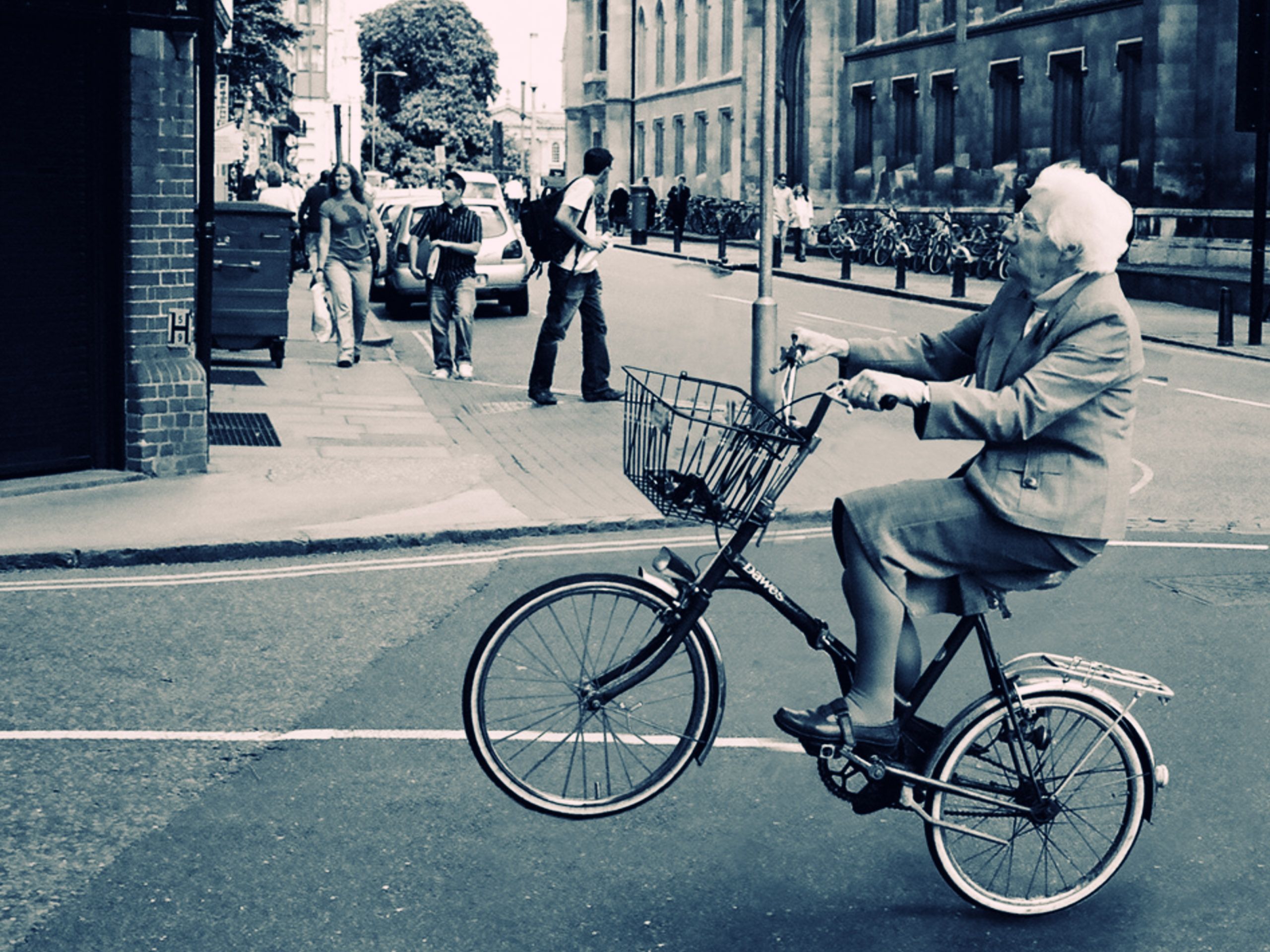 Old Lady Bicycle Wallpaper for Auto Cars