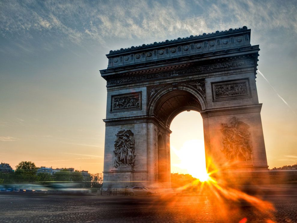 Arc de Triomphe Sunset Photo, Paris Wallpaper - National ...