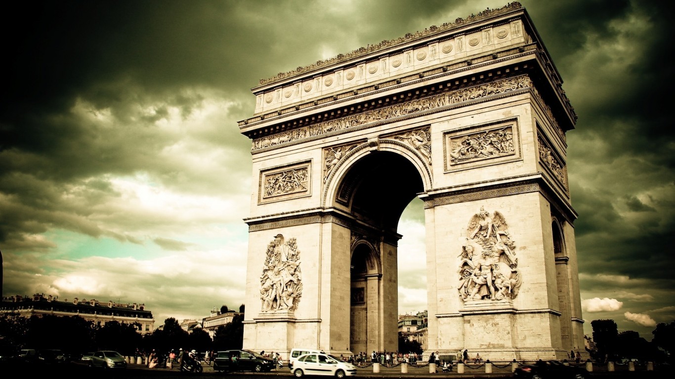 Arc De Triomphe Wondrous Wallpaper Travel HD Backgrounds