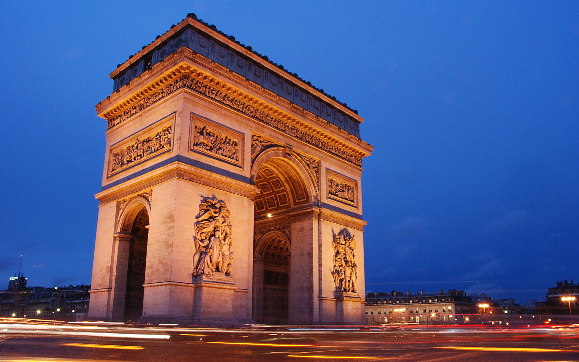 Arc De Triomphe Monument Photo Travel HD Backgrounds