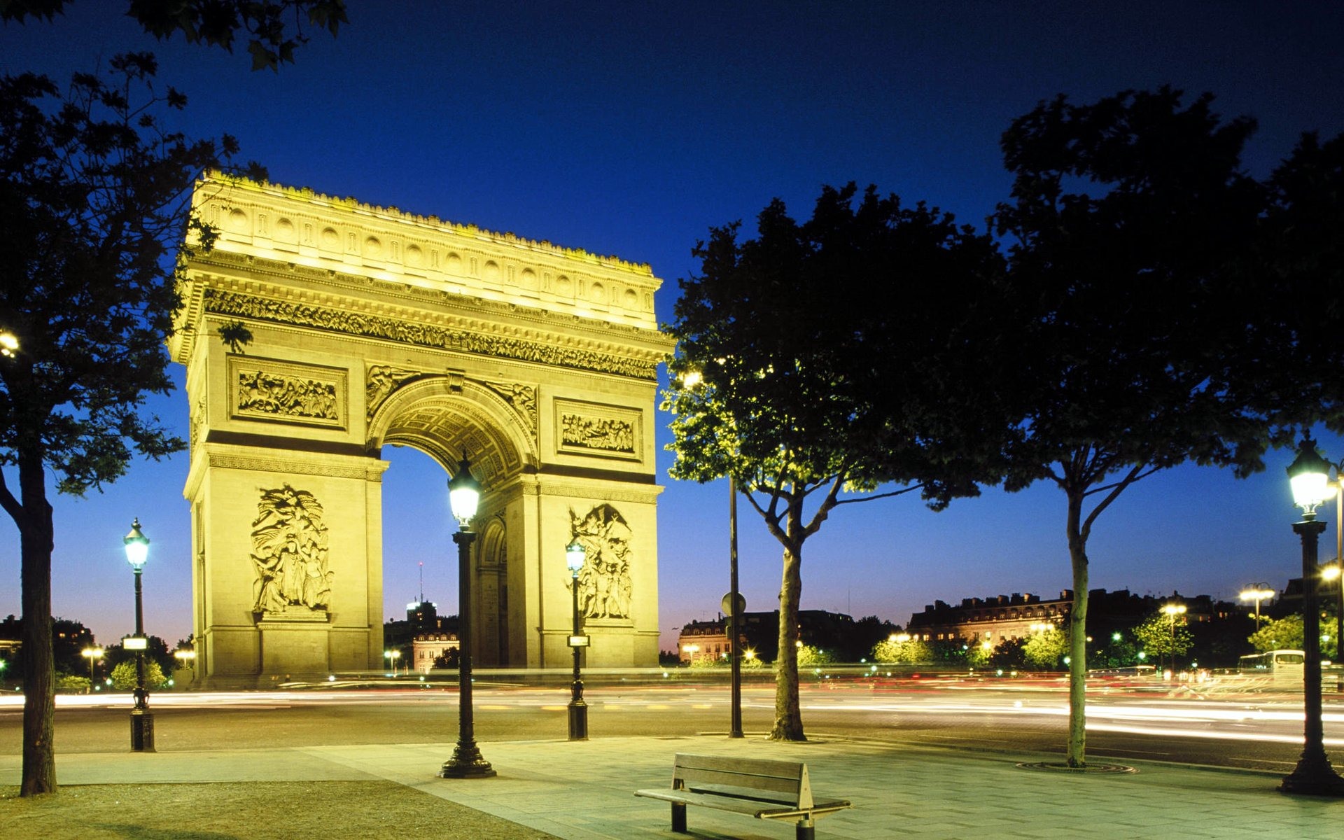 France-Arc de Triomphe at night wallpaper - 1920x1200 wallpaper ...