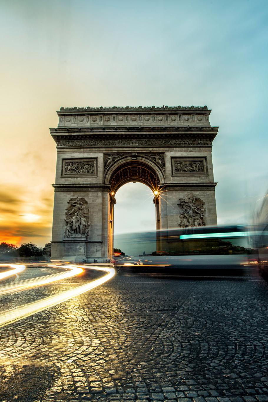 Mobile HD Wallpapers | ARC DE TRIOMPHE SUNSET - Mobile HD Wallpapers