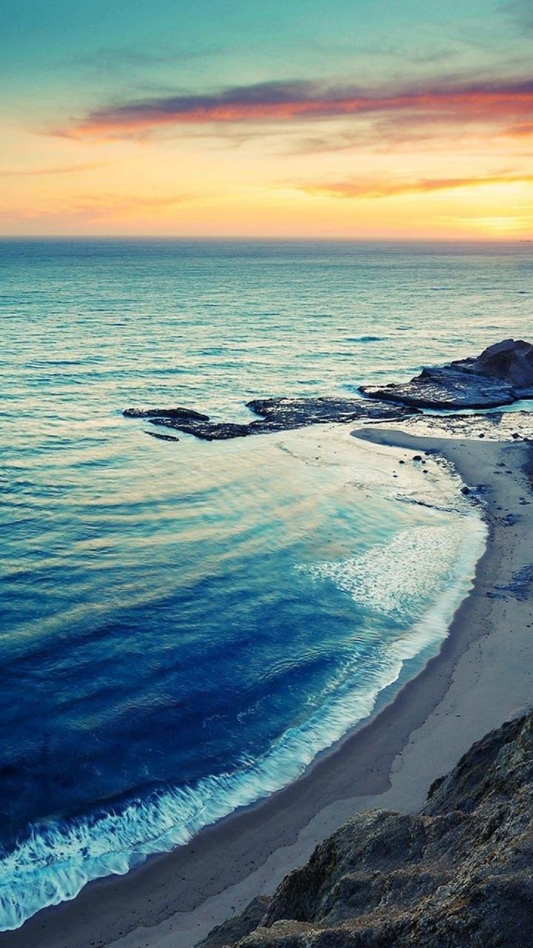 Sunrise Beach Seaside Coast Android Wallpaper free download