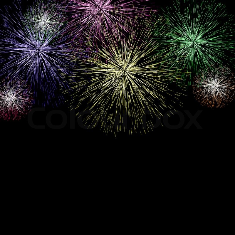 Exploding Fireworks Background For New Years Or Independence Cel