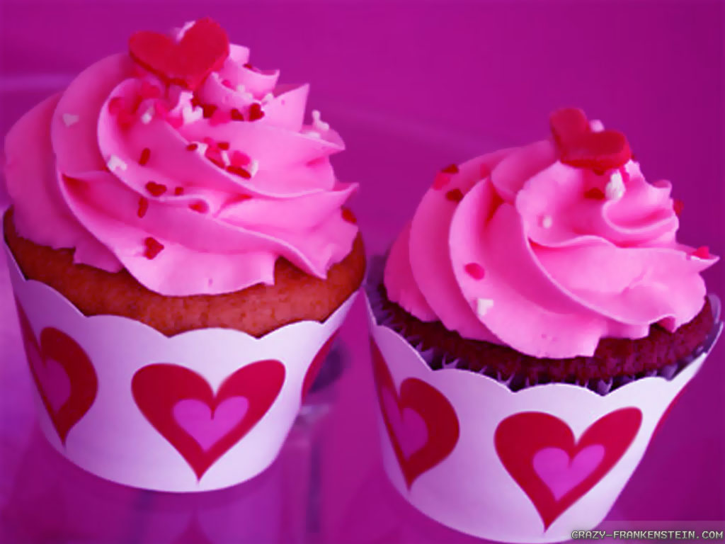 Wallpapers Cup Cake Sweet Pink Valentines Day Cupcakes 1024x768 ...