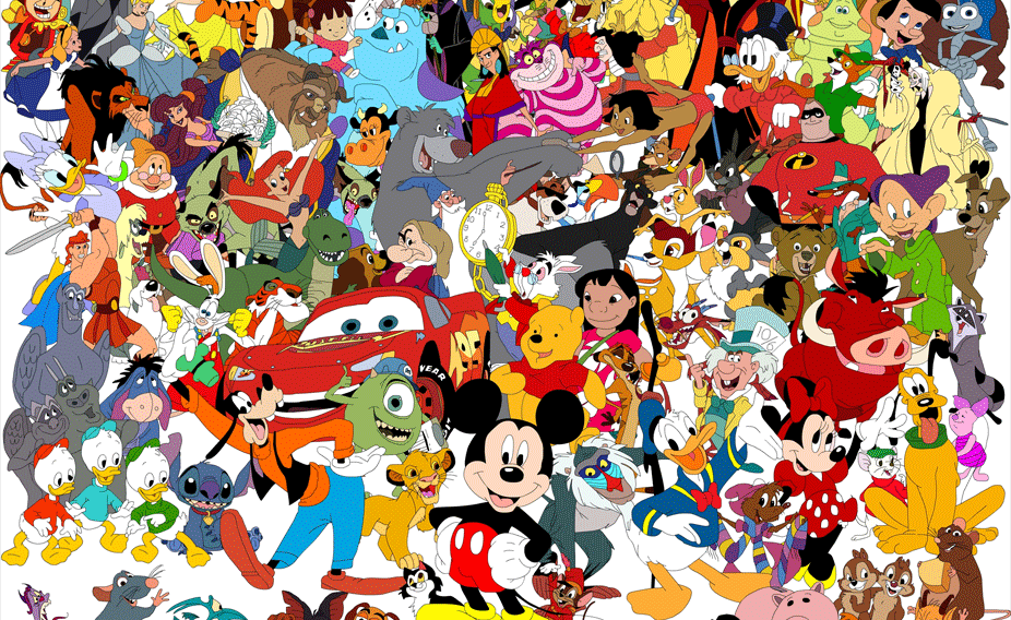 Wallpaper Of All The Disney Cartoon Characters In One Picture