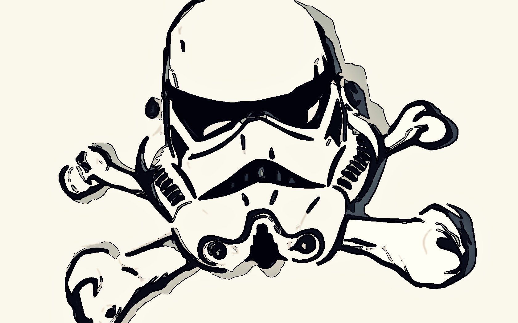 Star Wars stormtroopers skull and crossbones wallpaper 1680x1050