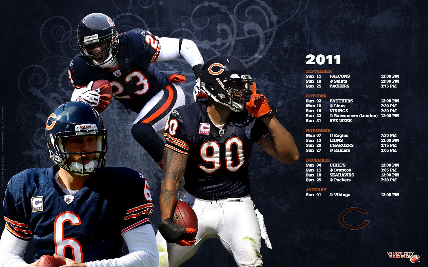 OSS: Chicago Bears 2011 Season Schedule (Desktop Wallpaper ...