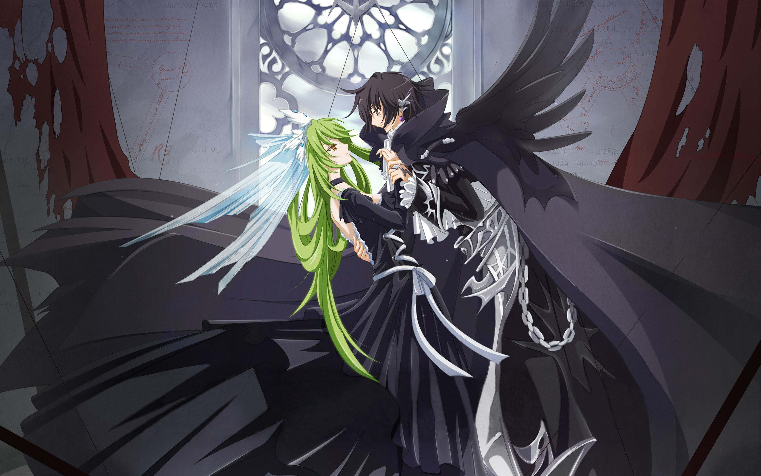 Code Geass Lelouch vi Brittania and C.C. - Anime Wallpaper