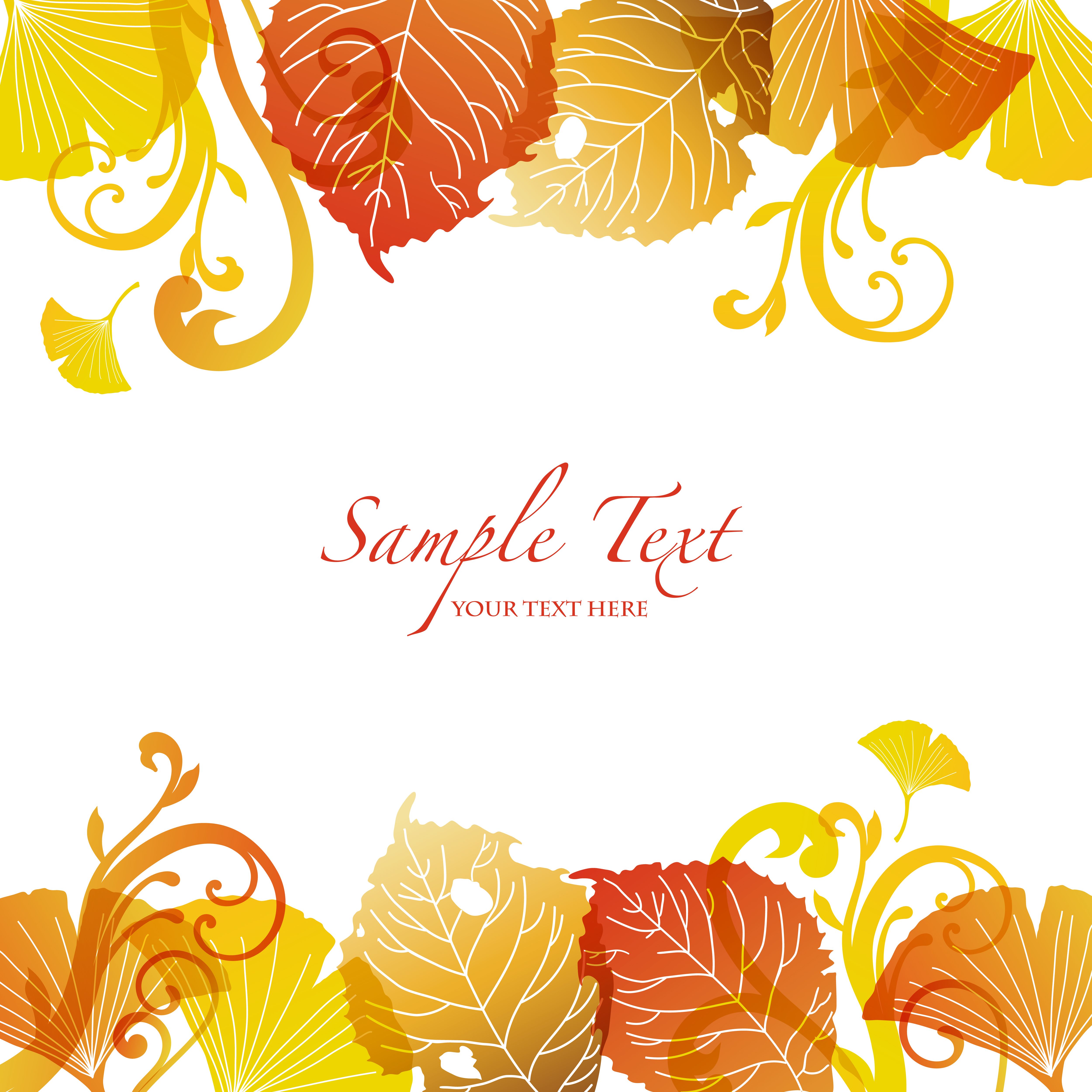 Beautiful autumn leaf background 03 vector Free Vector / 4Vector