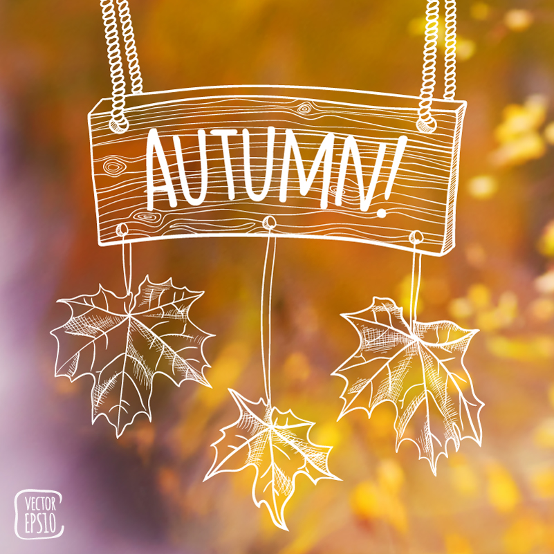 Hand Drawn Autumn Background Vector | Free Vector Graphic Download