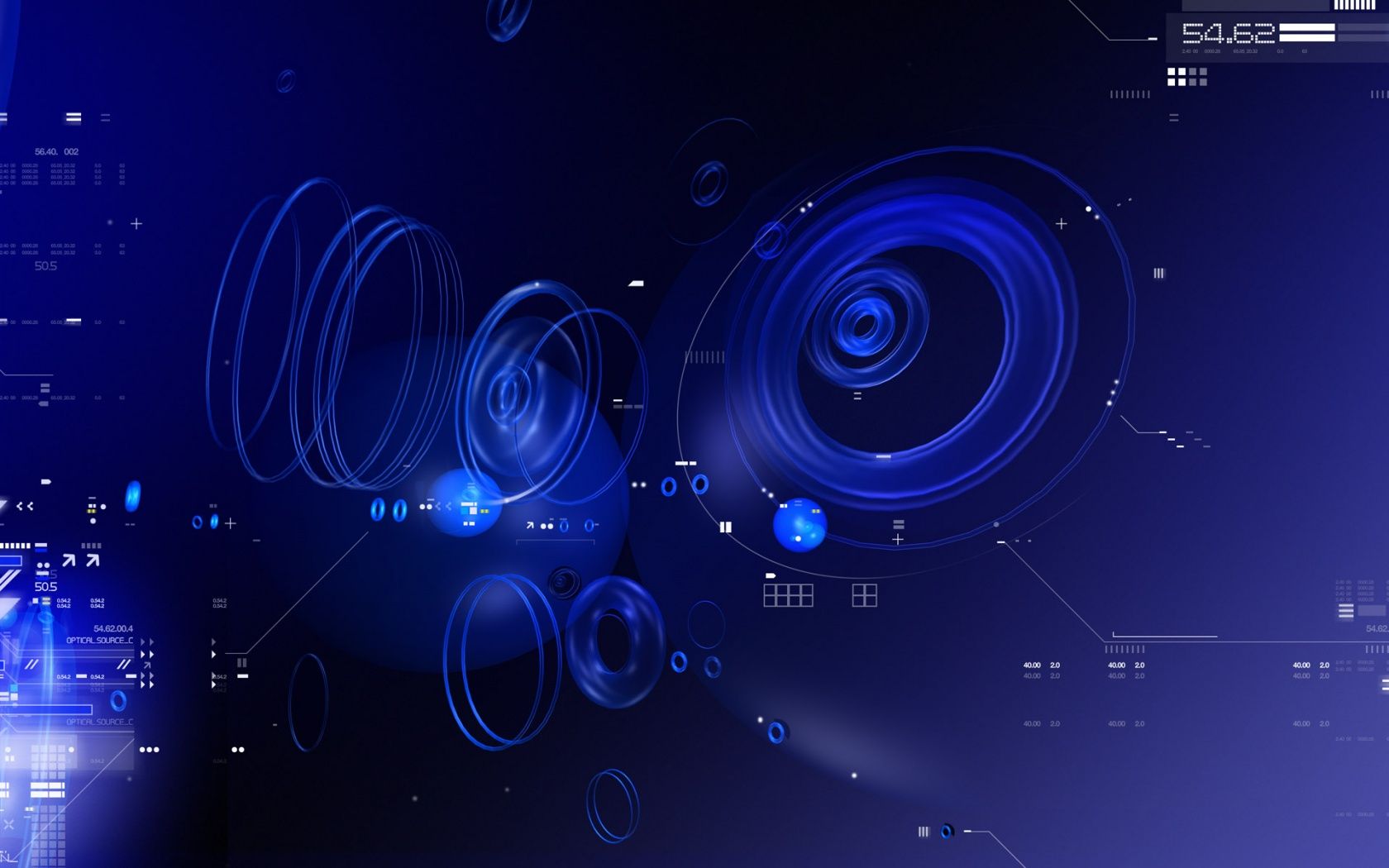 Blue Tech Circles Wallpapers HD Backgrounds
