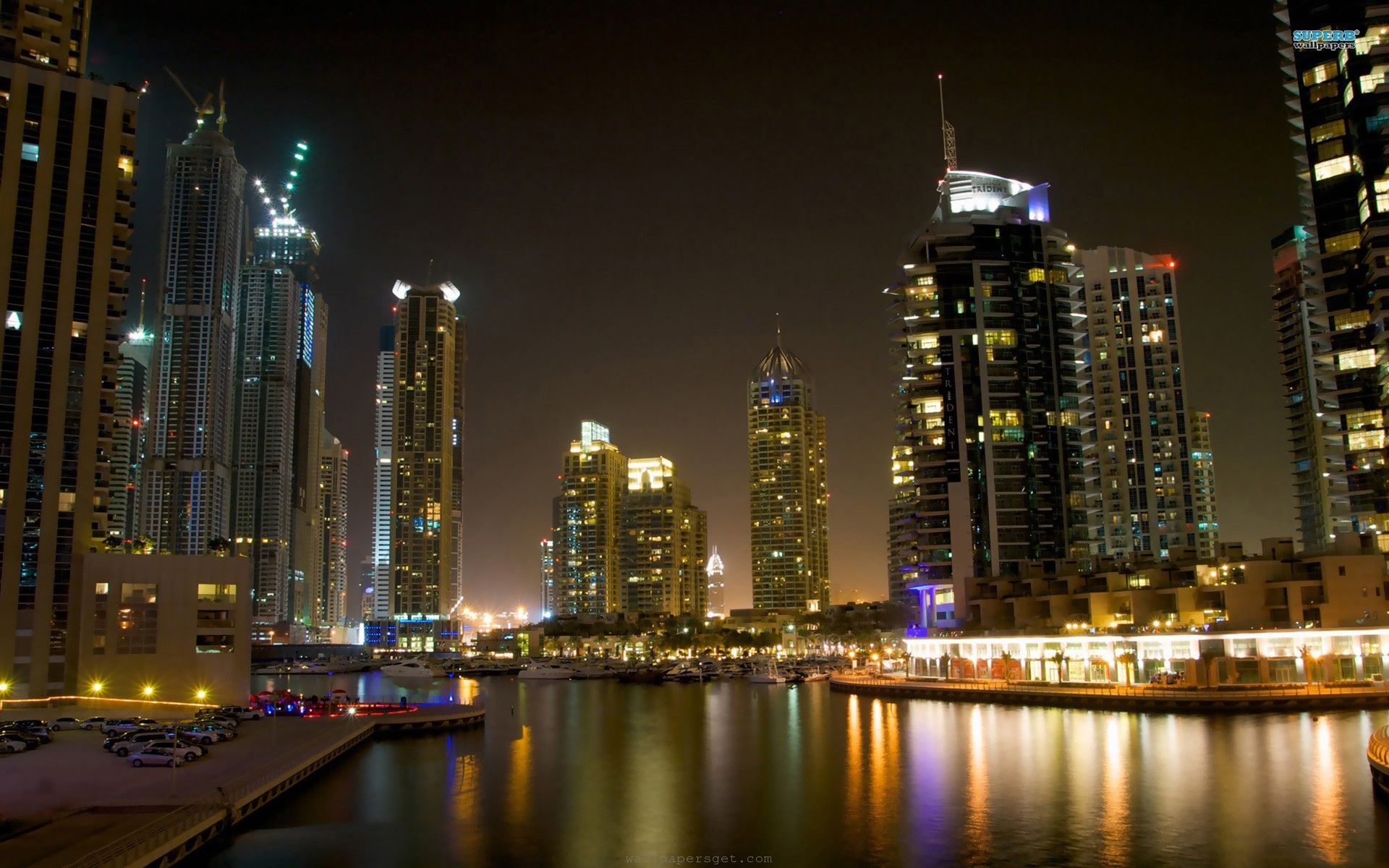 Dubai City at Night HD Backgrounds