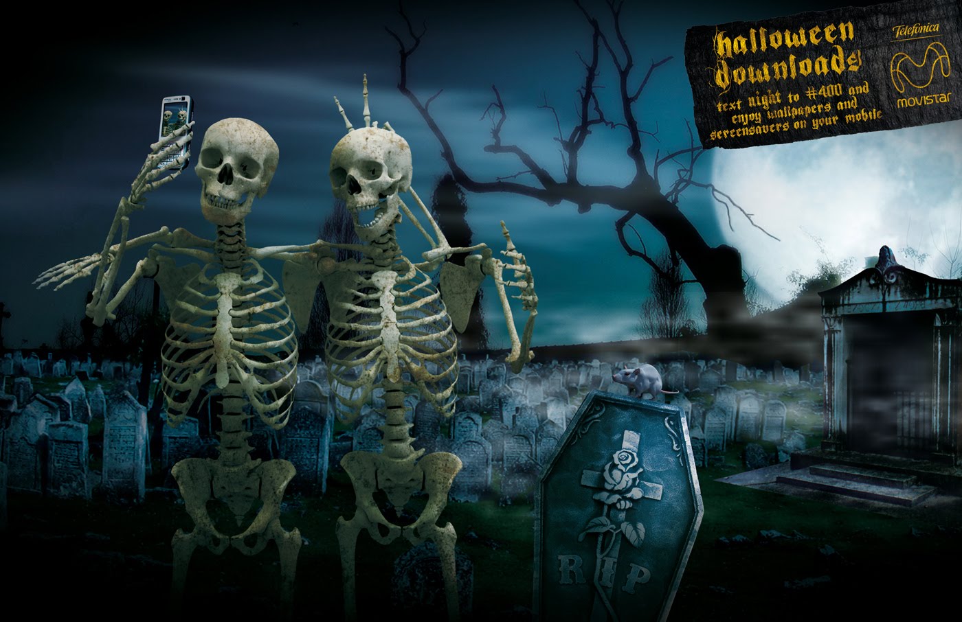Free Halloween Wallpapers - mmw blog Halloween Dancing Skeleton