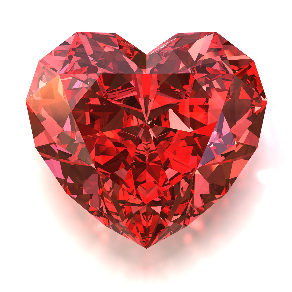 Bright red heart-shaped diamond 17944 - Other - Others