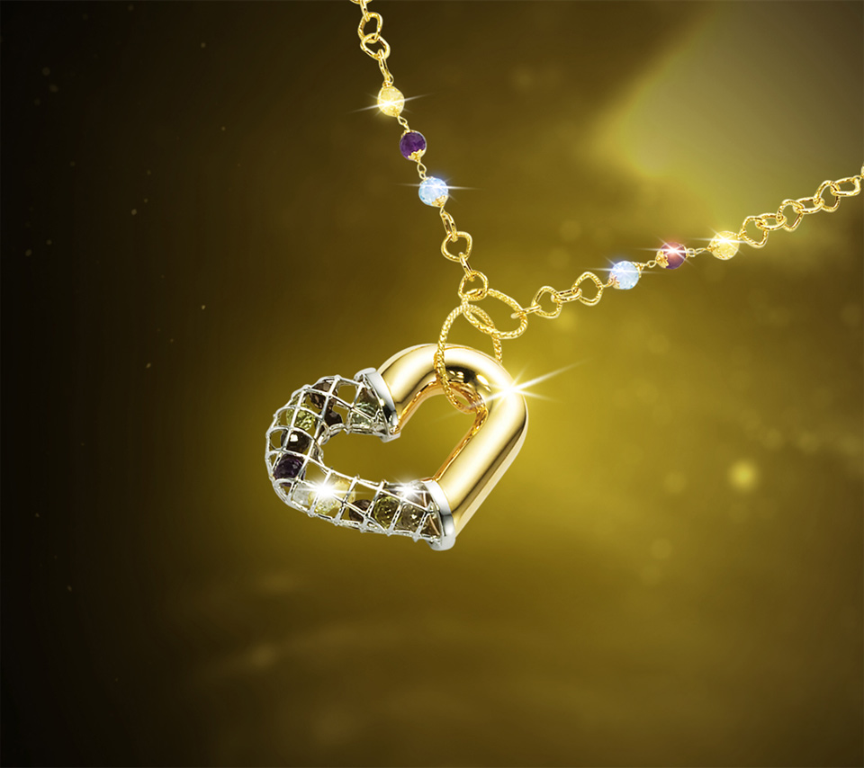 Gold Heart Necklace - wallpaper