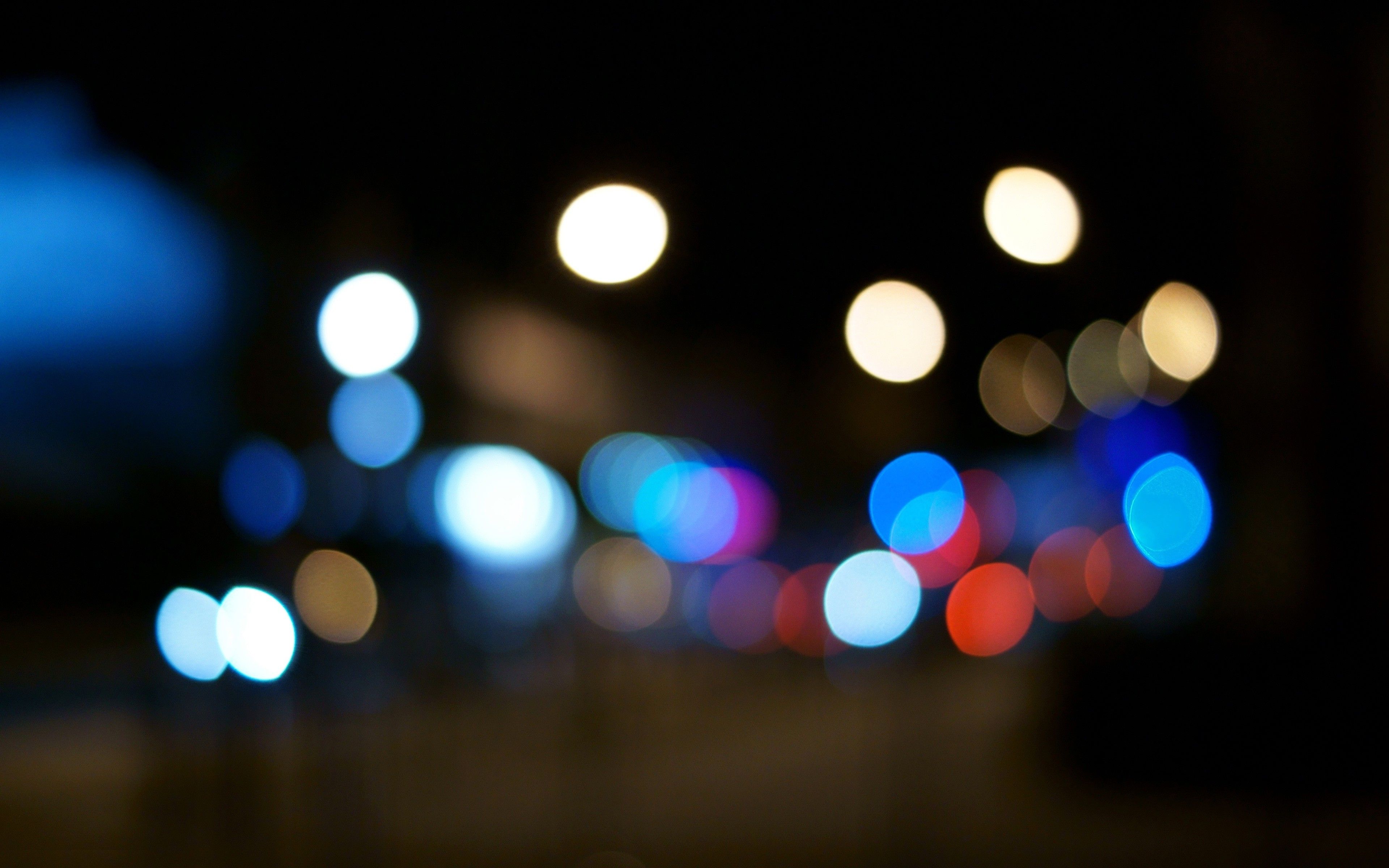 City light bulbs out of focus Wallpapers HD