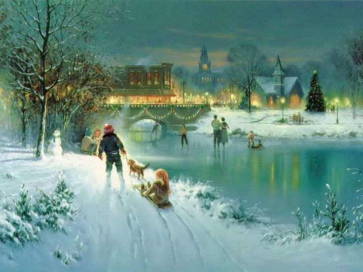 Image detail for -Christmas Scene - Free Wallpapers - #24791 ...