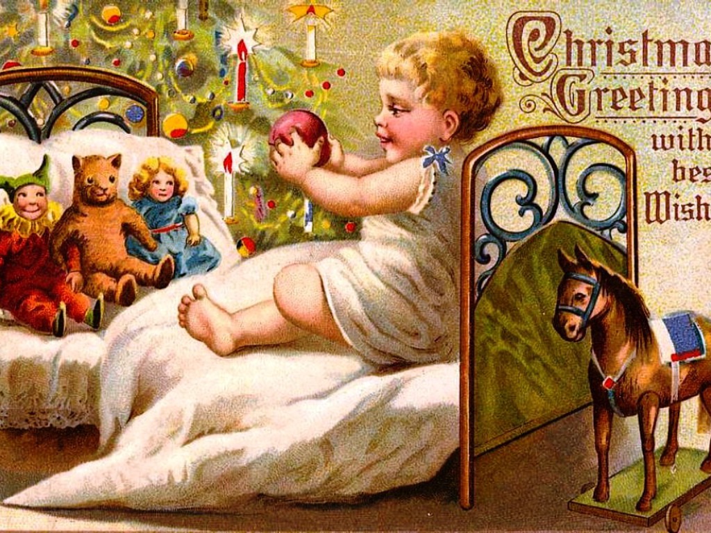 vintage christmas wallpaper 2015 - Grasscloth Wallpaper