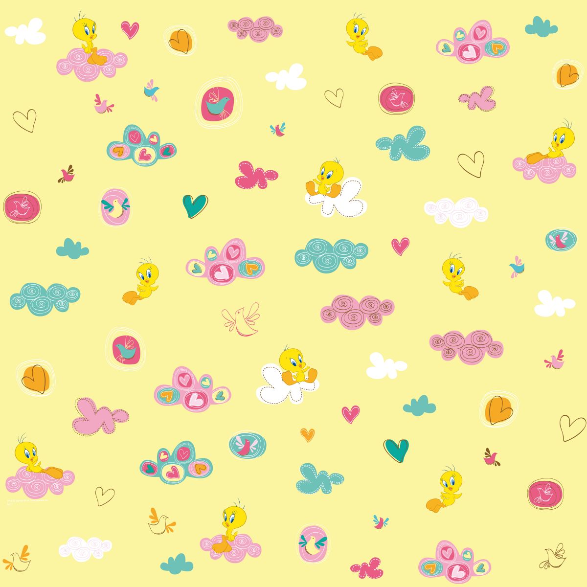Decowunder wallpapers childs wallpaper Tweety and hearts 318172 to