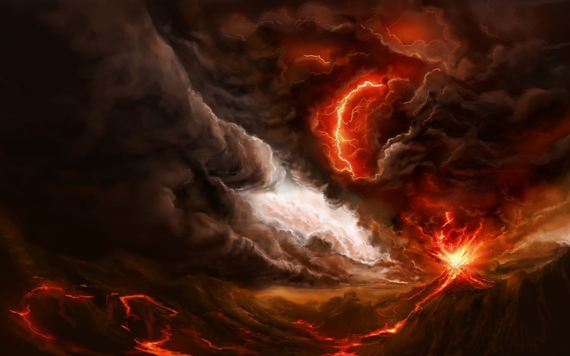 Gallery for - chilean volcano lightning wallpaper