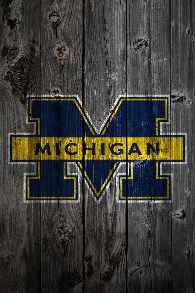 Michigan Logo - weathered wood iphone wallpaper | | GO BLUE - []V ...