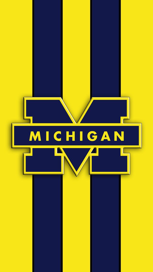 Michigan Wolverines Logo iPhone 5 Wallpaper (640x1136)