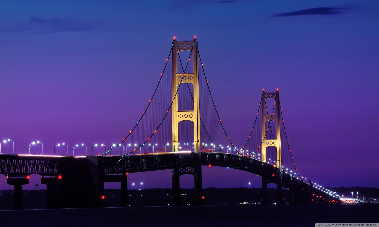Mackinac Bridge Michigan HD desktop wallpaper Widescreen High resolution