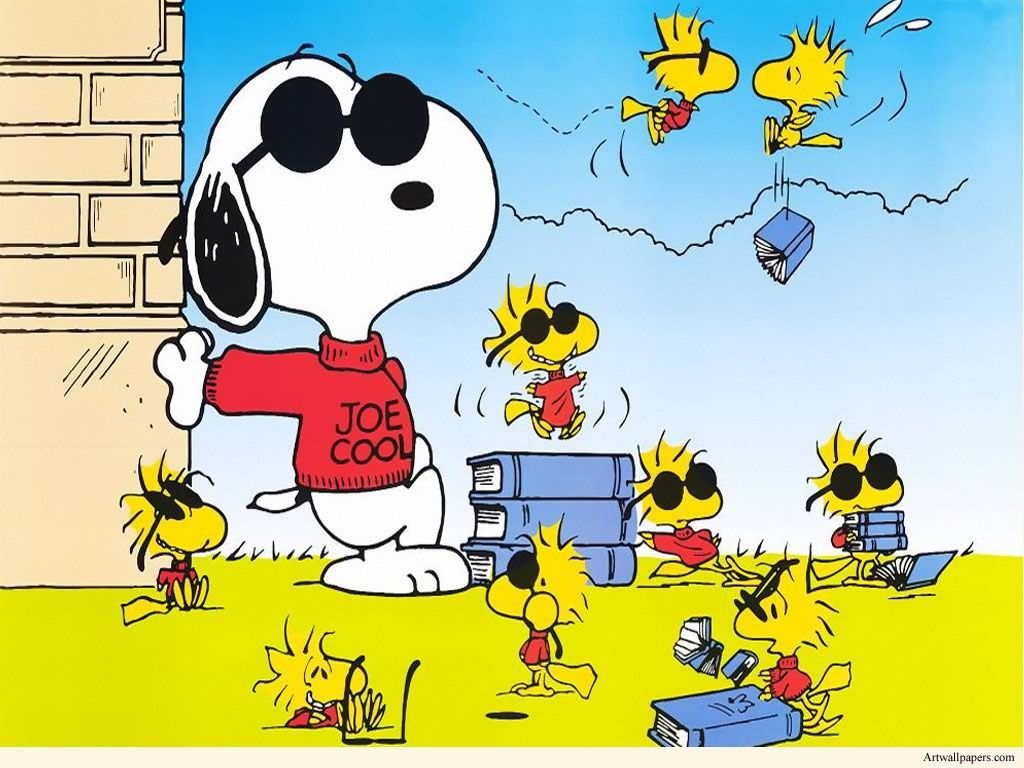 Snoopy HD Background for Desktop - Cartoons Backgrounds