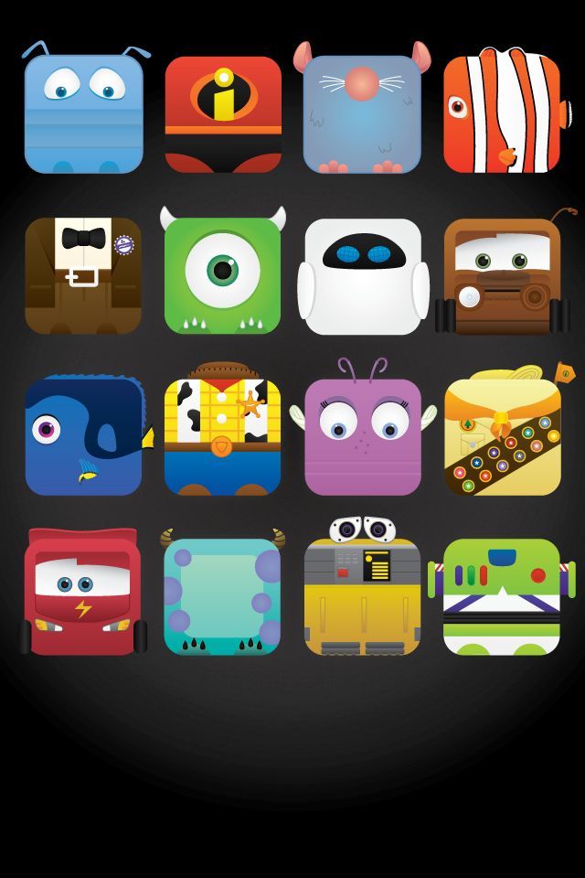 Free Pixar Icon iPhone Wallpaper This would be a cute filler