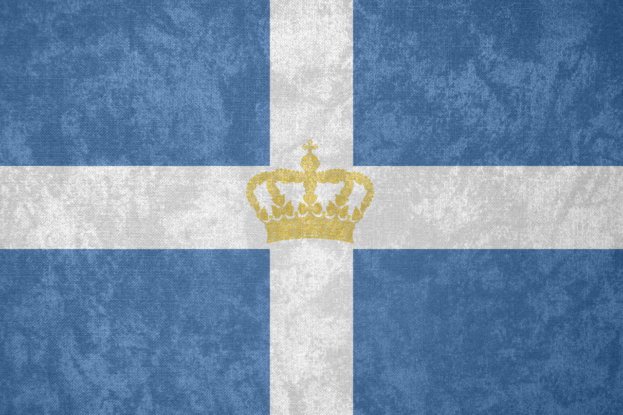Kingdom of Greece Grunge Flag 1863 - 1924 by Undevicesimus