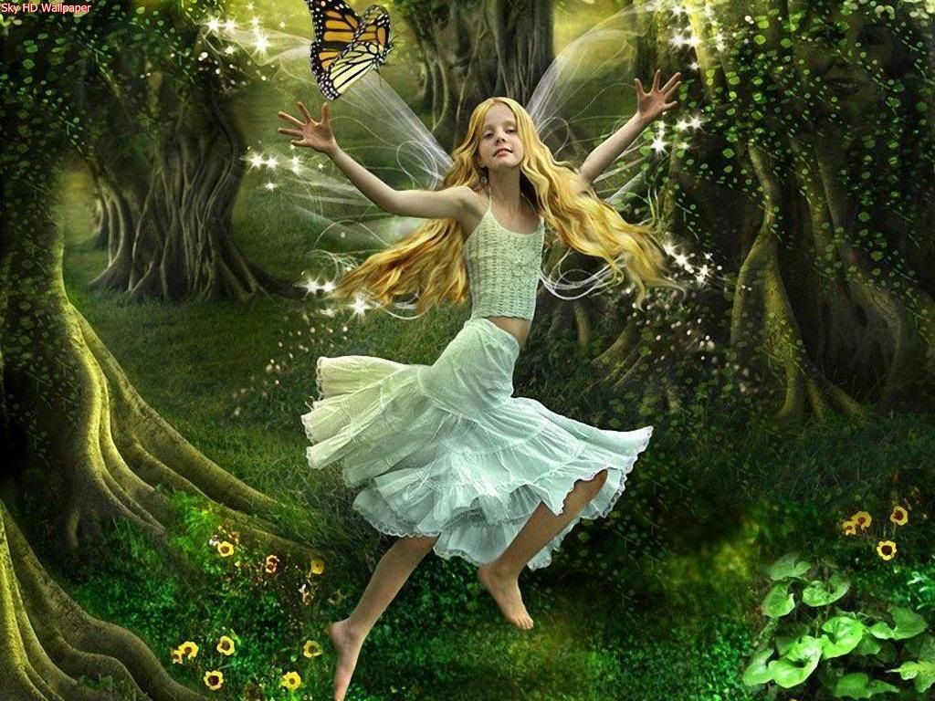 Free Happy Butterfly Fairy Wallpaper Sky HD Wallpaper