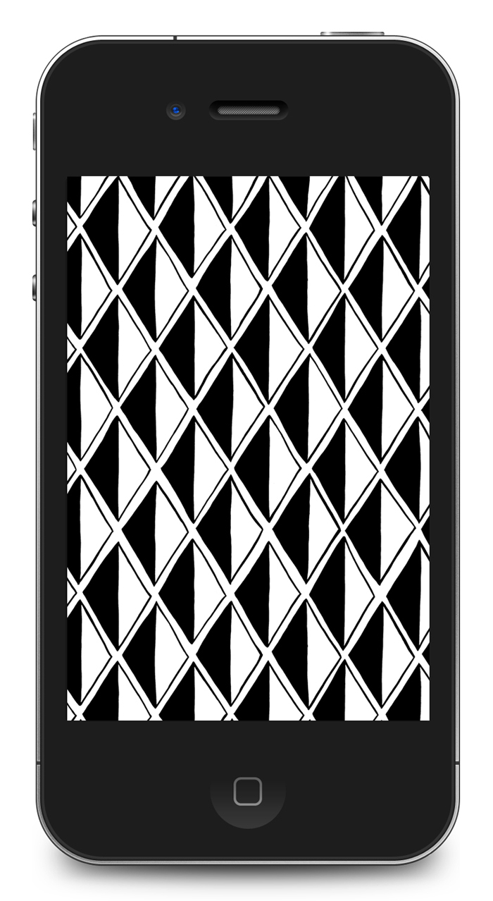 Patterned iPhone Wallpaper – Black Diamonds – Blog - Cotton & Flax